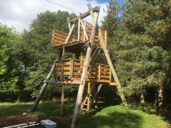 Abernethy Trust Wooden Zip Line Platform
